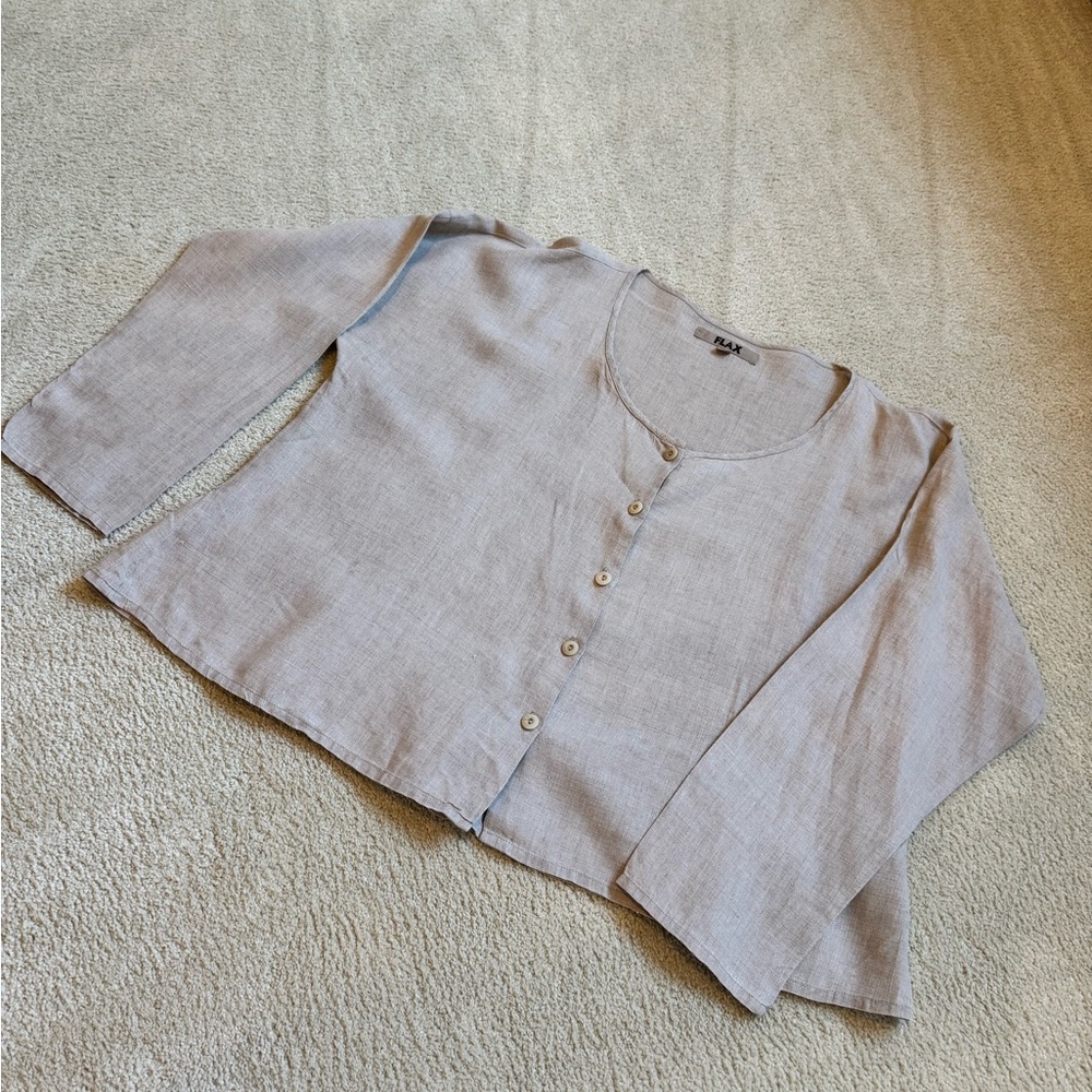 Flax Light Gray Women's Top